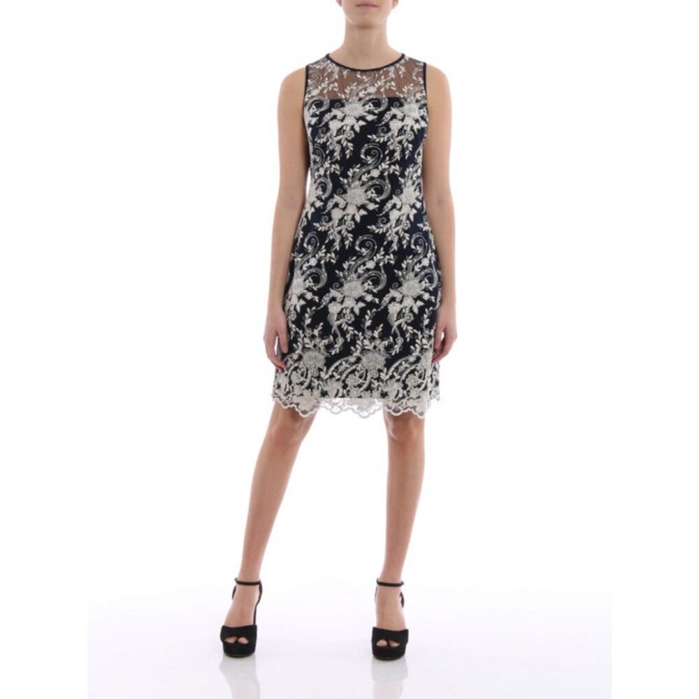 Lauren Ralph Lauren Melia Flower Brocade Embroidered Dress